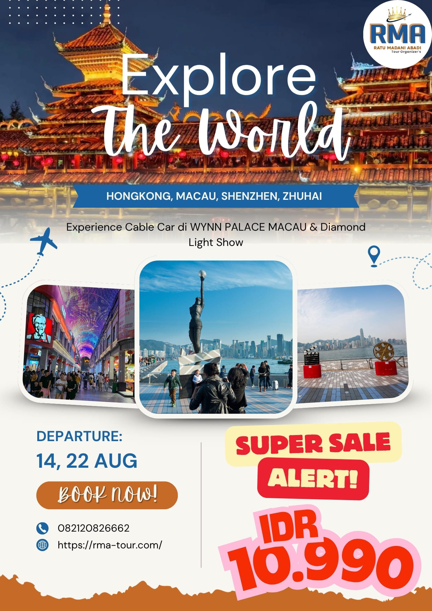 LONG WEEKEND - TOUR 3 NEGARA! HONGKONG SHENZHEN MACAU ZHUHAI 5D