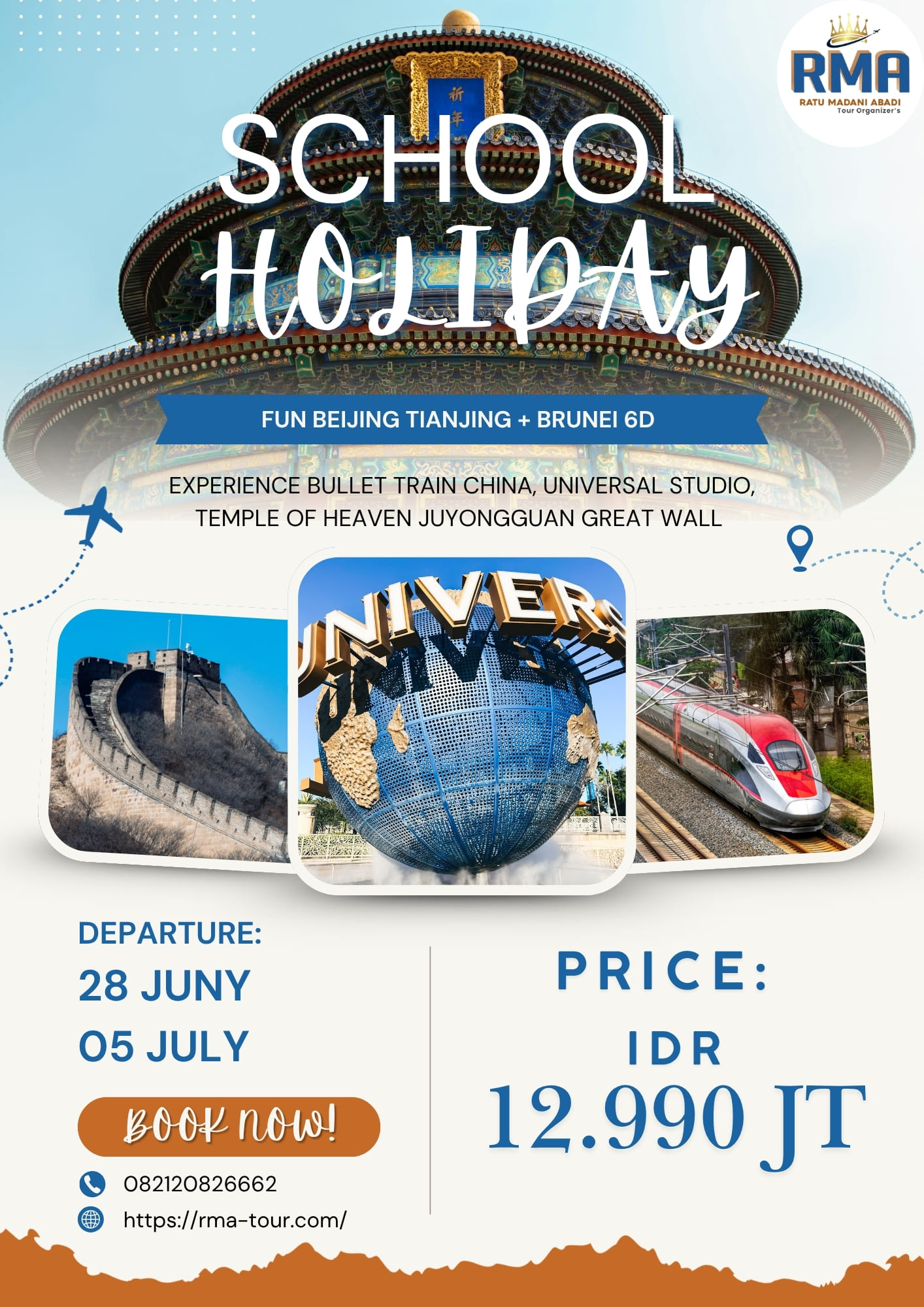 SCHOOL HOLIDAY - MUSLIM TOUR - FUN BEIJING TIANJIN + BRUNEI 6D